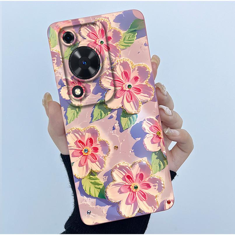 For Huawei Nova Y72 Phone Case Fashion Simplicity Flower Matte Silicone Shell For Huawei Nova Y72S Y63 Y 72 Back Cover Housing