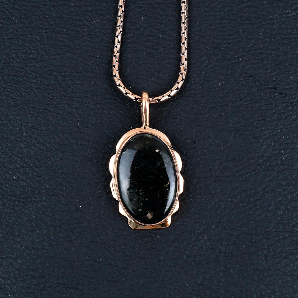 Gorgeous Nummite Gemstone Handmade Copper Jewelry Amazing Pendant For Love