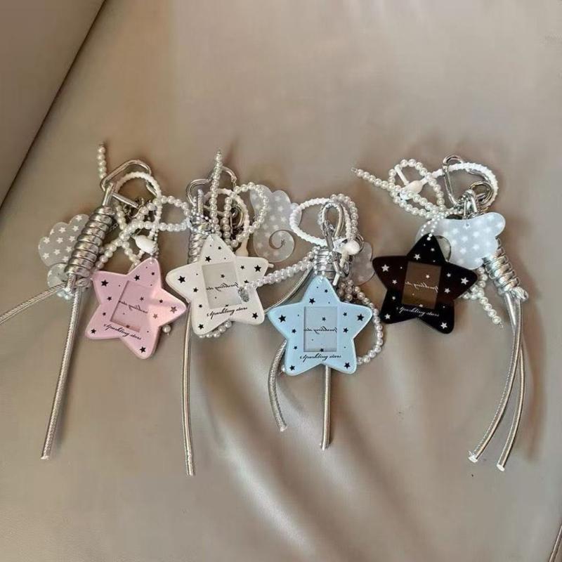 Stylish Five Point Star Bag Charm keyring Perfect For Gift Giving And Personal Use Available In Multiple Colors