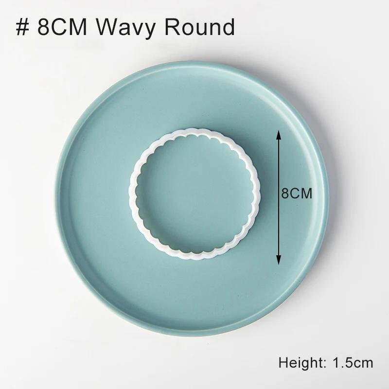 Square Arch Rectangle Cookie Cutter Mold Wavy Round Shaped Blessing Frame Fondant Cookie Cutting Die Baking Cake Decorating Tool