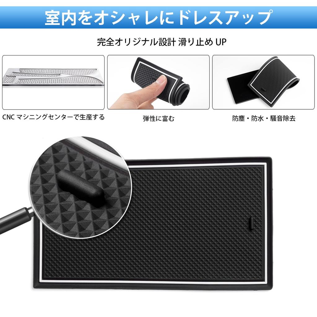 Auto Spec Interior Rubber Door Pocket Mats for Honda New RZ Series 2023 Rubber Interior Noise Mats with Green ZR-V (April Onwards), Vehicle-Specific