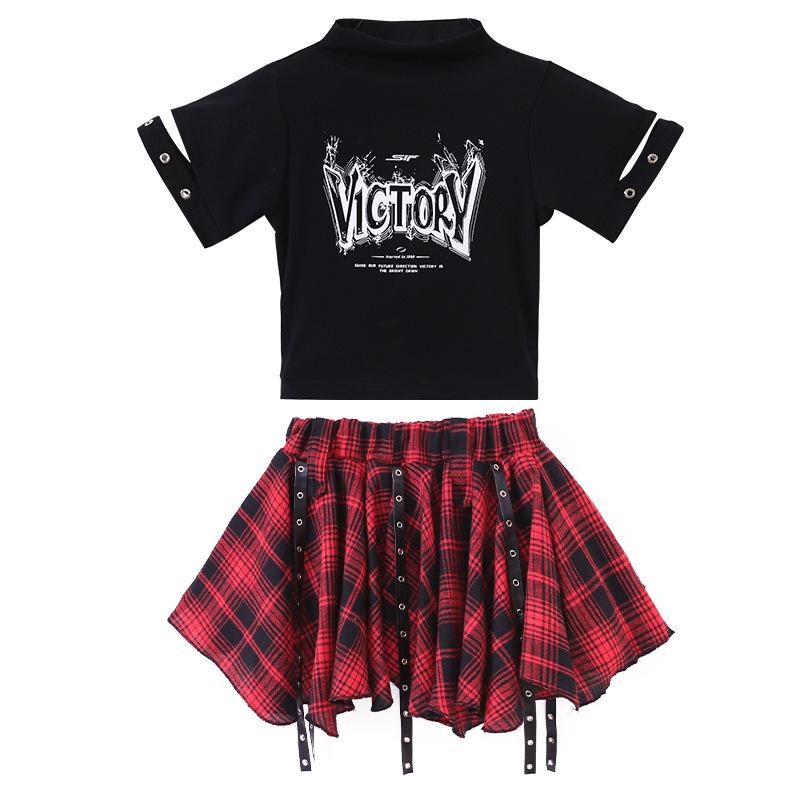 Girls' Trendy Street Jazz Dance Performance Costume for Kids