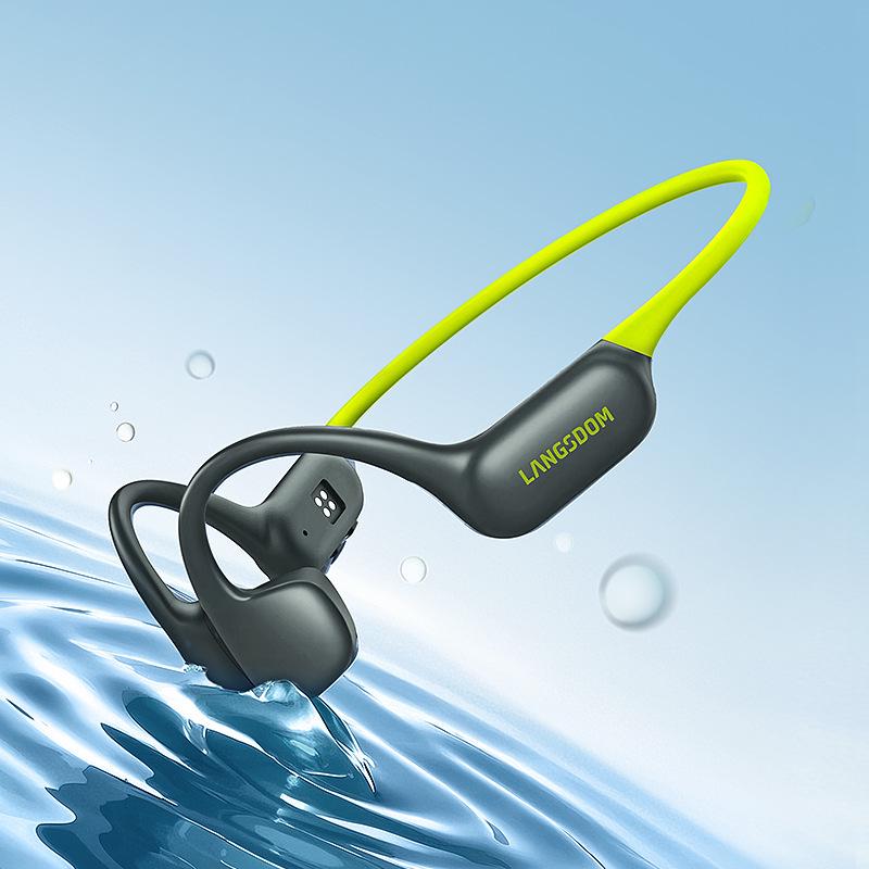 Langsdom AirSwim Neo Bone Conduction Open-Ear Bluetooth Headphones for Swimming, Running, and Cycling