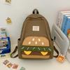 Schoolbag Schoolbag Women's Burger Niche Design Cute Personalized Backpack Large Capacity High Value Multi-compartment Versatile Backpack