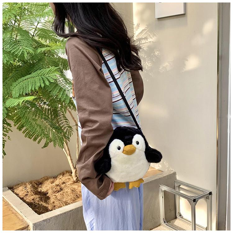 Shoulder Penguin Plush Bag Children Cartoon Crossbody Bag Outdoor Bag Storage