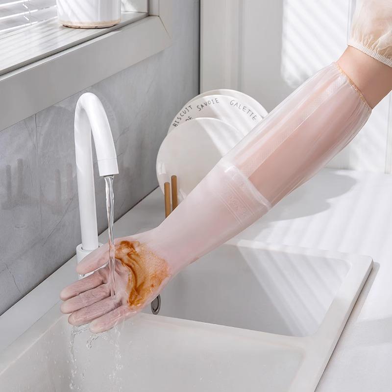 Strapazierfähige Latex-Spülhandschuhe für Damen - Dicke, wasserdichte Reinigungshandschuhe und Wäscheschutz