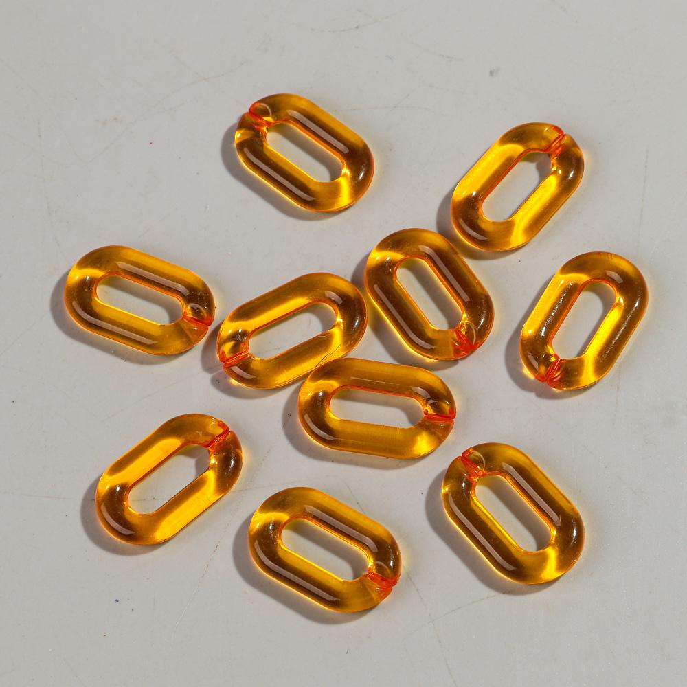 20pcs 20x30mm Clear Colorful Acrylic Oval Link Chain Connector Beads for Jewelry DIY Bracelet Necklace Phone Chain Accessories