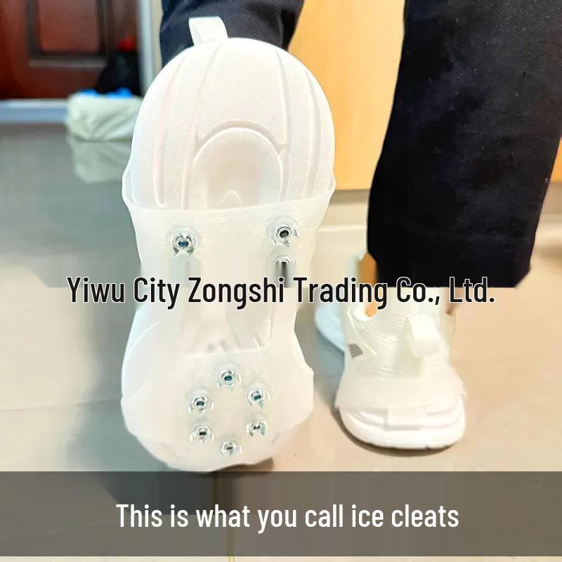 10-Tooth Anti-Slip Crampons: Ice Grips for Shoes - Perfect for Snow, Skiing, and Outdoor Mountaineering