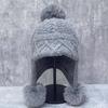 Wool Knitted Hat Women'S Warm Ear Protection Wool Hat Cute Versatile Face Small Pullover Hat