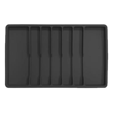 Flexible Silicone Cutlery Tray with Seven Compartments Non Slip Silverware Drawer Organizer Kitchen Utensil Holder