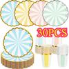 30Pcs Disposable Plates Cups Birthday Decoration Disposable Tableware Disposable Party Dish Baby Shower Camping Disposable Cups