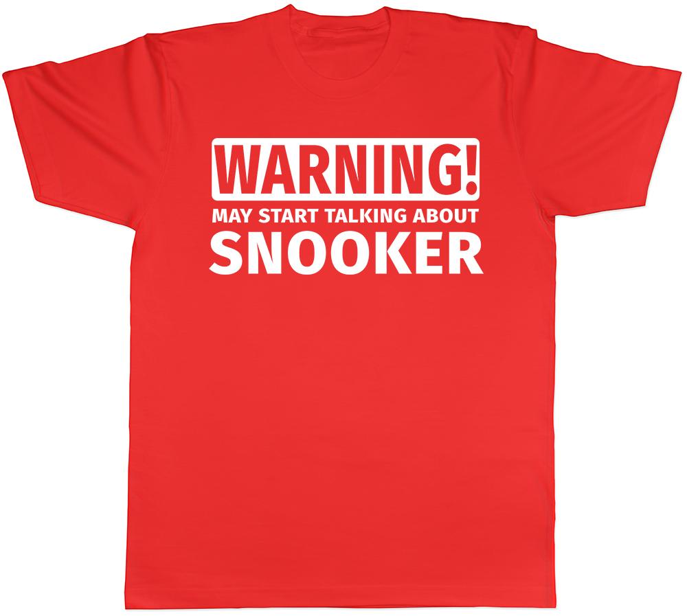 Warning May Start Talking about Snooker Unisexs Unisexs TShirt S