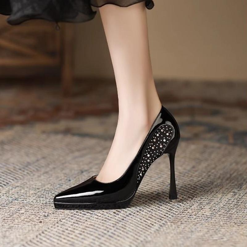 Fashion Rhinestone Ladies Pumps Super High Heel Stilito Pointed Toe Women's Shoes On Offer Y2k 39 Chic Point Elegant Fashion Dress Shoe