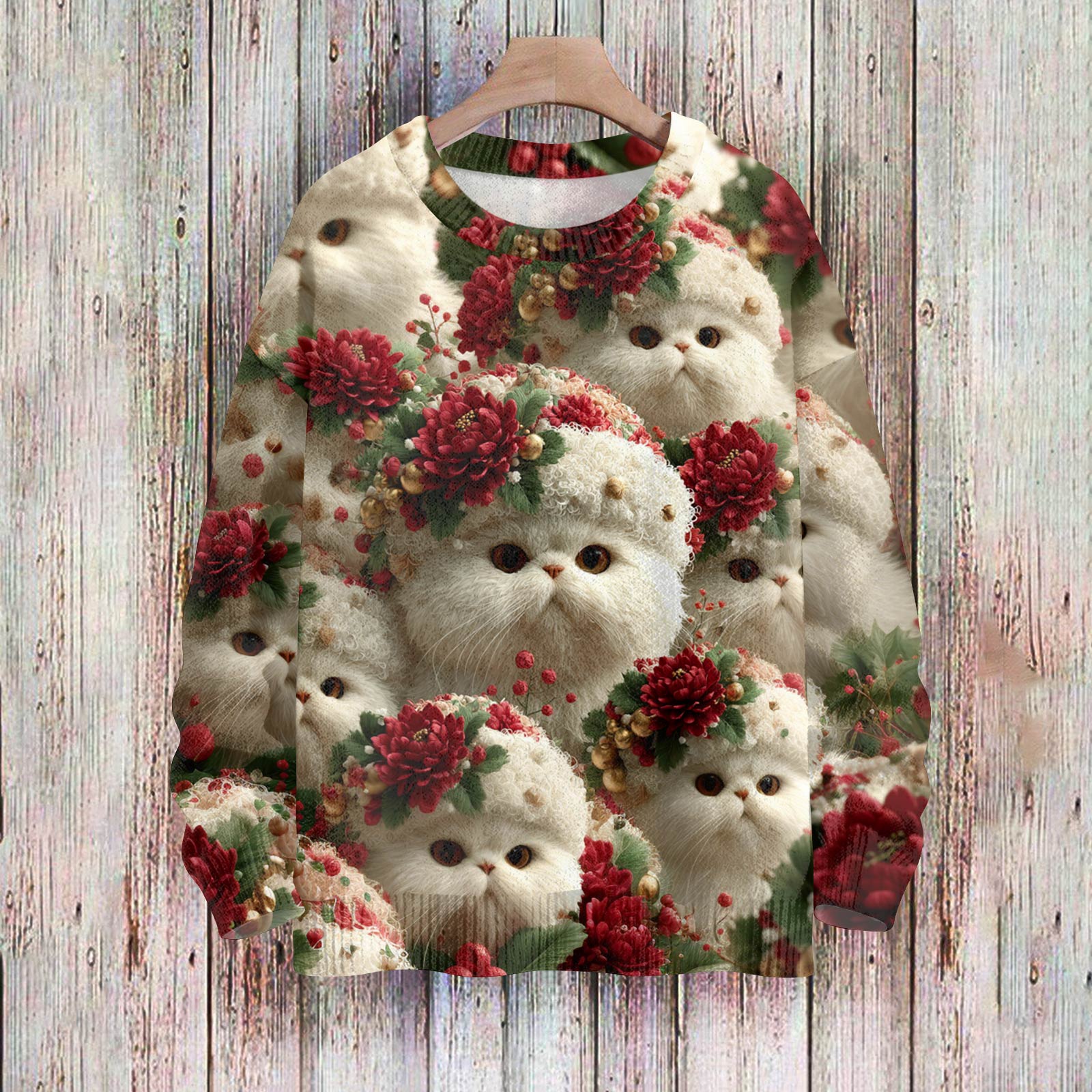 Christmas Sweatshirts For Women Knit Sweater Cute Shirt Fall Crewneck Pullover Tops L