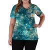 Women's Fashion V,Neck Short Sleeve Overalls With Pockets  Print Tops  Clothes