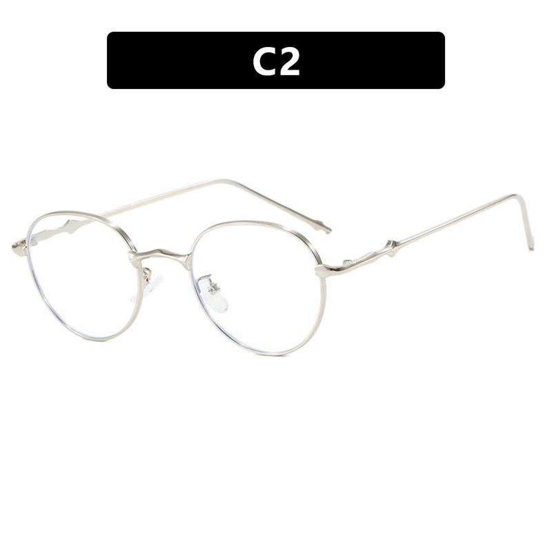 Ochelari de soare rotunzi retro din metal în stil coreean 2024 cu design stea cu patru petale