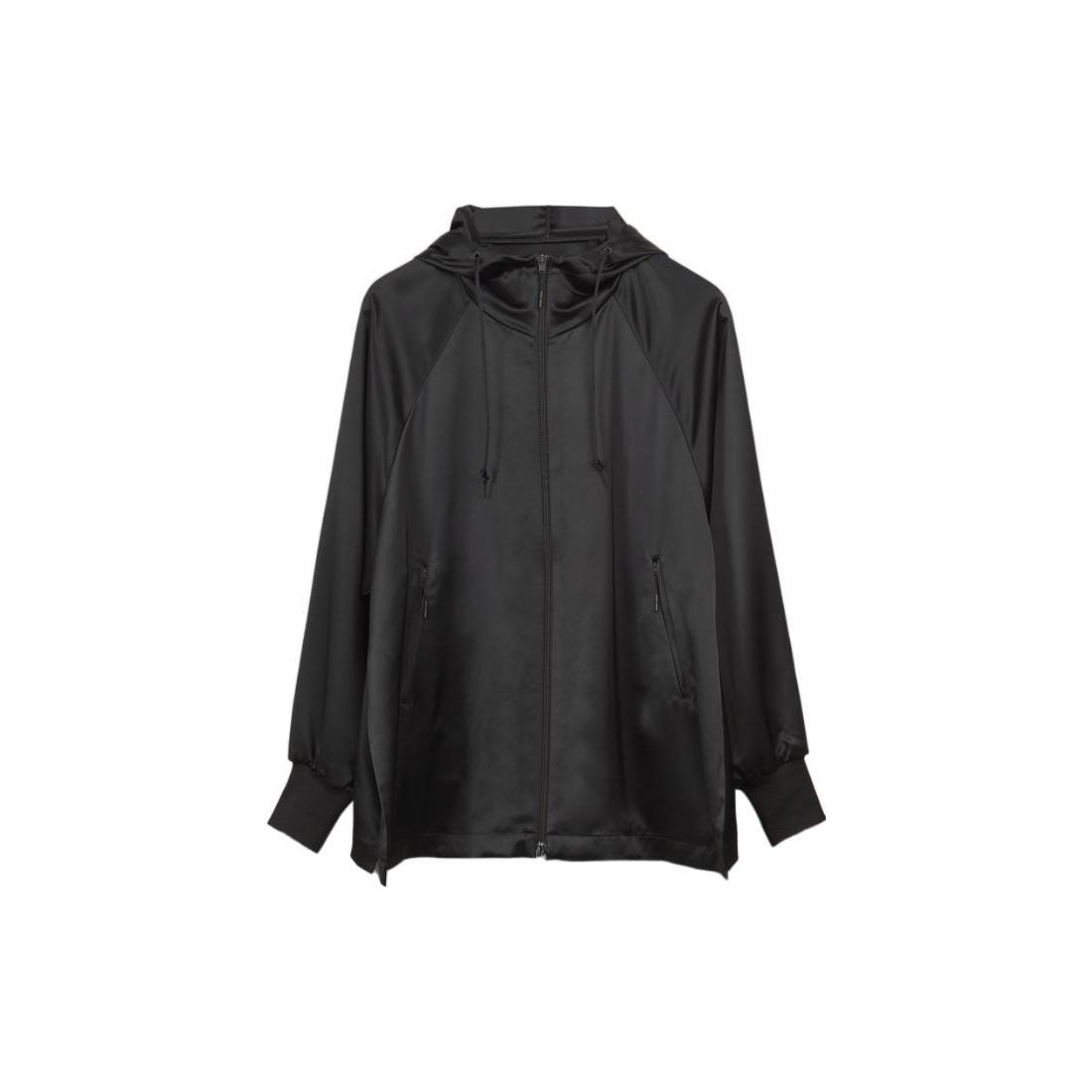 

Y-3 FW22 Шелковая куртка с капюшоном на молнии Женские куртки Черный HN4312 XS