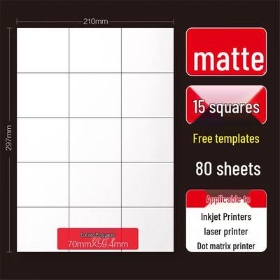 CNMF A4 Matte Self-Adhesive Label Printing Paper