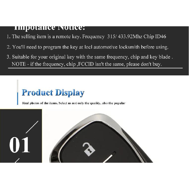 Jingyuqin 315/433MHz HYQ4AA/EA Smart Remote Car Key for Chevrolet Volt Blazer Traverse Camaro Cruze Malibu Sonic Equinox Spark