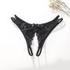 1Pcs Plus Size Open Crotch G String Lingerie Sexy Lace Transparent Thongs for Women Erotic Underwear