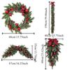 Pinecones Xmas Tree Garland DIY Window Hanging Decor Pendant Wall Hanging Floral Wreath  Window