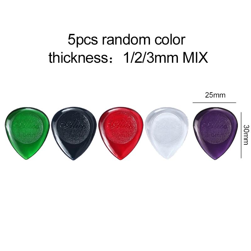5/10/20pcs Guitar Paddles with Water Droplet Shape ABS Plectrums 1/2/3mm Electric Guitar Bass Pick Guitar Accessories TMZ