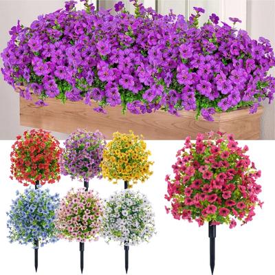 Fake Flowers Outdoor UV Resistant Faux Plants For Outside Yard Wedding Indoor Home Kitchen Farmhouse Decor Artificial Plants
