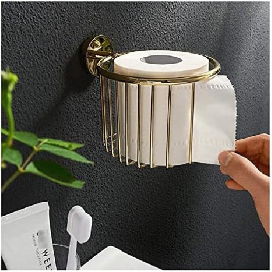 Toilet Paper Holder Toilet Paper Holders Wall Mount Tissue Dispenser Hollow All Copper Paper Towel Rack Multifold Paper Towel Dispenser (Color : B,