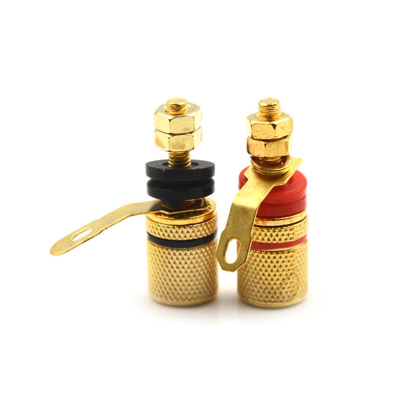 4Pcs/Lot 4Mm Banana Plug Binding Post Loudspeaker Power Socket Terminals