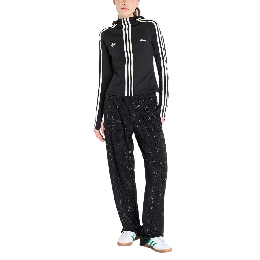 adidas Originals Avavav Collaboration Fw24 Slim Fit Striped Comfortable Jacket Unisex Jacket Black JG1426