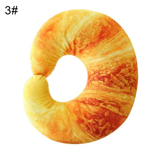 3D Shrimp Eggplant U Shaped Cushion Stuffed Plush Neck Travel Home Bed Toy