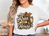 My Cat Runs This House T-Shirt, Funny Tabby Cat Owner Gift