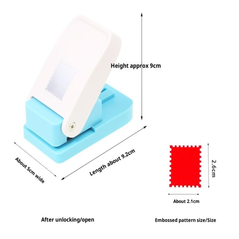 Perforadora de Sellos Postales Rectangular de Palanca Perforadora Artesanal para Manualidades en Papel Scrapbooking Herramienta de Perforación para Varios Materiales
