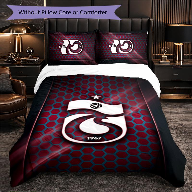 Biancheria da letto a tema Trabzonspor FC Set 3 Pezzi Copripiumino Biancheria da letto Decorativa per Camera Adolescenti Decorazione Casa