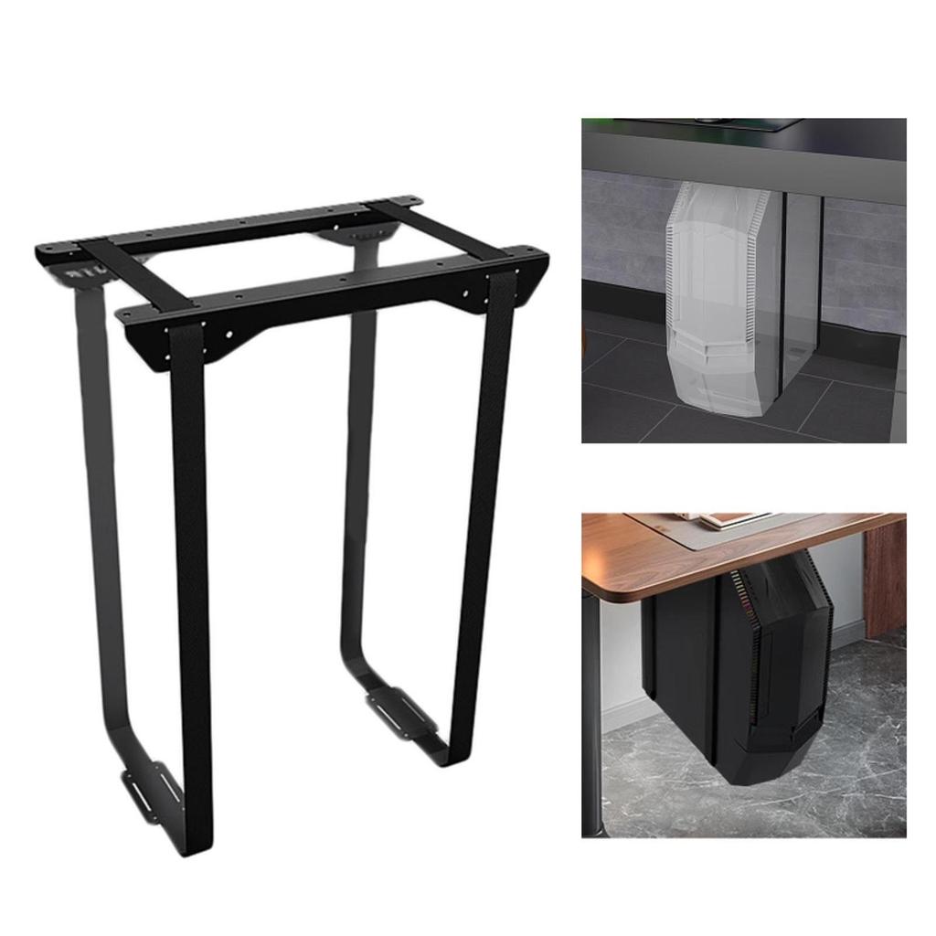 under Desk PC Mount Host Stand Adjustable Height and Width Computer Hanging