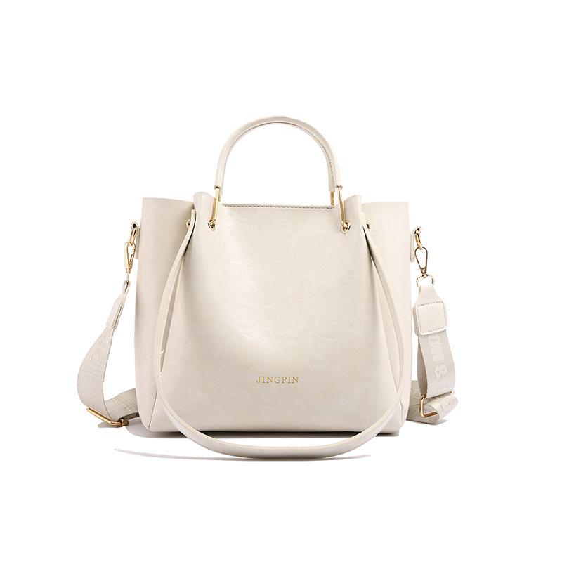 

This year s popular bag women 2025 new retro fashion broadband shoulder messenger bag portable large-capacity bucket bag белый