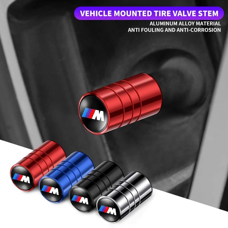 For BMW 1 W E82 4PCS Metal Car Wheel Tire Valve Air Stem Cap For BMW M M2 M4 E46 E90 E60 F30 F10 E39 E36 F20 G30 G20 E87 E92 E91 E30 X1 X3 X5