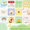 Cartoon Thank You Card Square - Handwritten Festival Greeting Card Gift Packaging Decoration