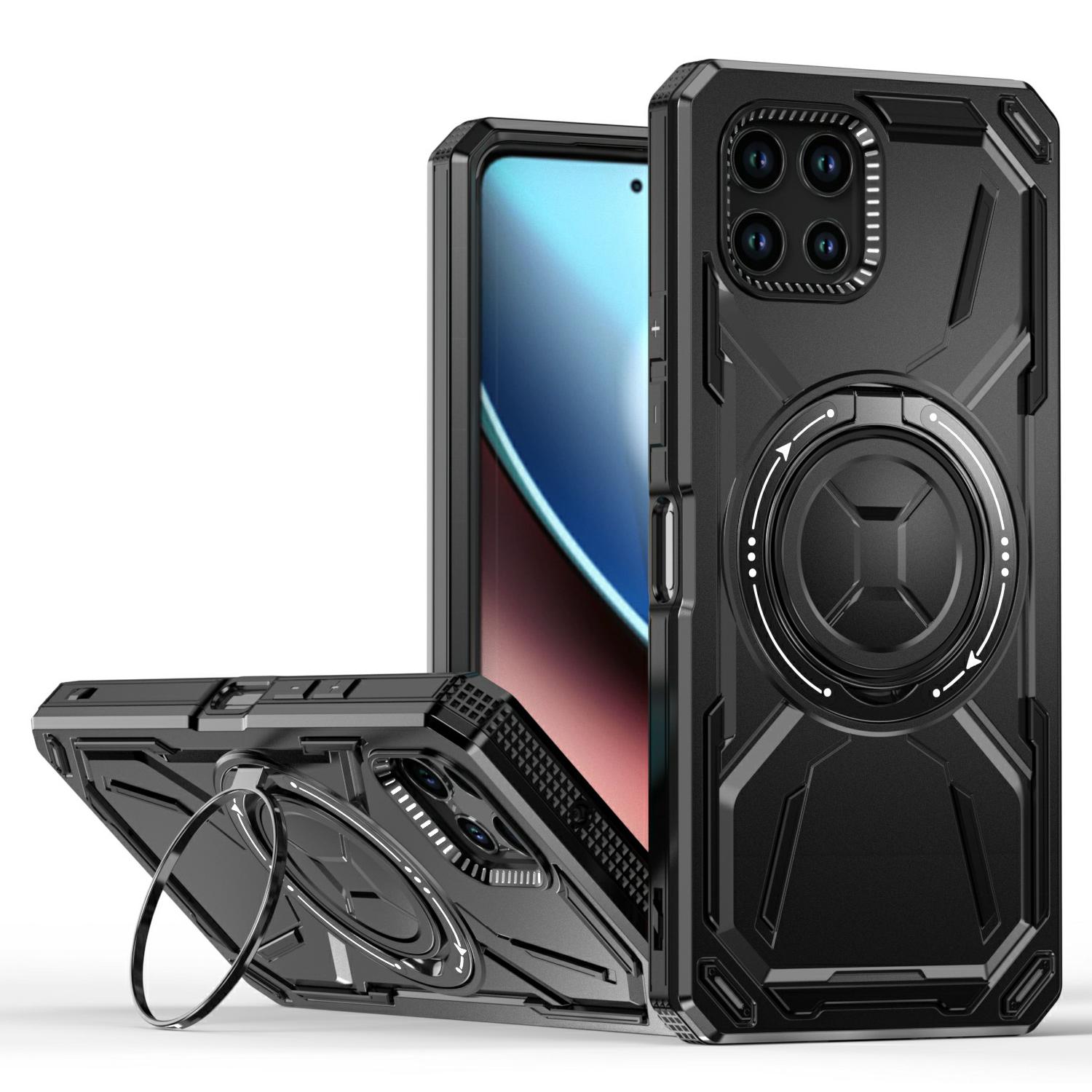 

Чехол для T-Mobile REVVL 7, совместимый с MagSafe, TPU+PC, с подставкой, чехол для телефона Black