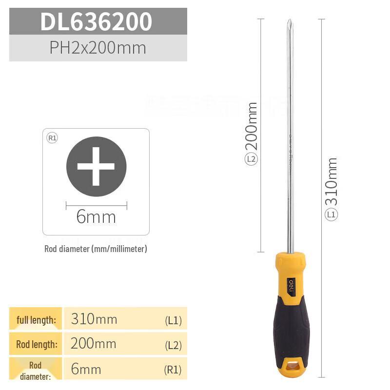 Deli Torpedo Handle Magnetic Phillips Screwdriver