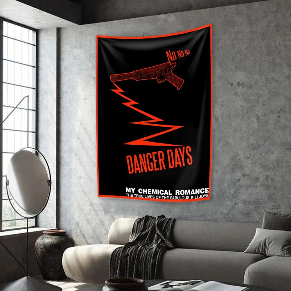 Punk Musik Band Wandteppich My Chemical Romances Heimdekoration Schlafzimmer Wohnheim Wandbehang Hintergrundtuch Konzertdeko