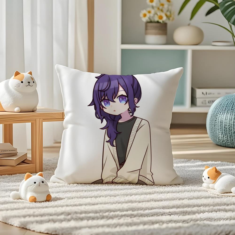 AAsahina Mafuyu Chibi Pillow Case Silky elegant Comfort Sofa Bed Invisible zipper