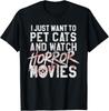 Funny Horror Movie Fan - Halloween Cat Lover Gift Unisex T-Shirt