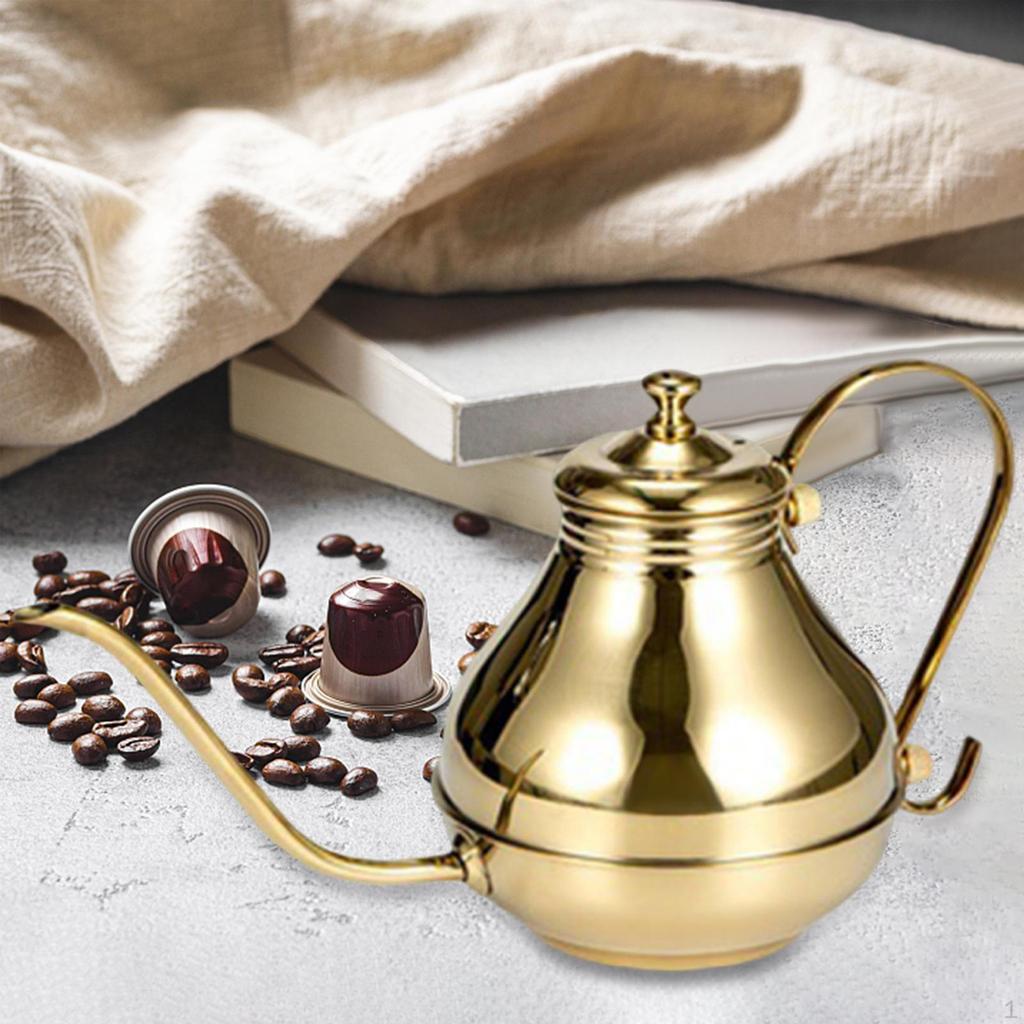 Kaffee-Drip-Kessel 1,5L Teekanne Tragbarer Zubereiter Mehrzweck Dünne Tülle Leicht zu Kontrollieren