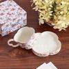 Girly Style Pink Tender Coffee Cup And Saucer Set Ceramic Water Cup Ins Afternoon Tea High Value Cute Light Luxury Cup And Saucer