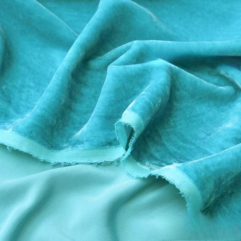 100x140cm Silk Velvet Fabric Solid Color Velvet Clothing Fabric for DIY Sewing Party Dress Cheongsam Designer Cloth