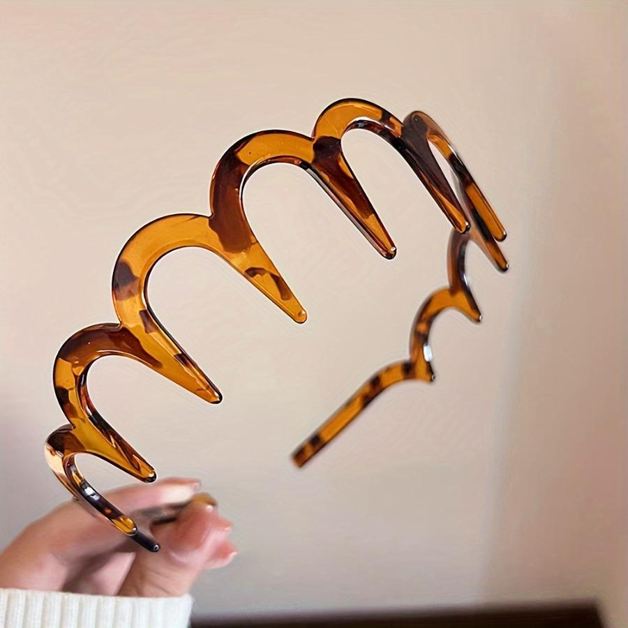 Women's Summer Wave Hair Band: Everyday Versatile, High Top Design, Tooth Comb, Retro Style, Elegant Hawksbill Wave Hair Band-non-slip Design