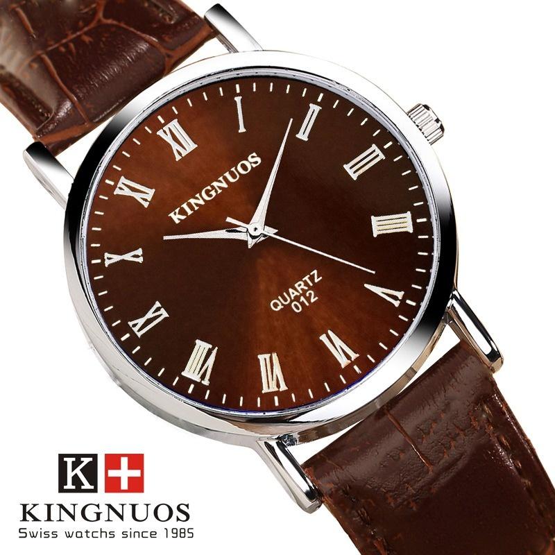 Topmarke Neutral Römische Ziffern Trendiger Mode Gürtel Herrenuhr Student Lässig Quarz Wasserdichte Uhr