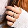 Versatile Half-Eternity Pavé Moissanite Ring: 925 Silver with 18K Gold Plate, Simple Thin Style, Stackable Fashionable Women's Ring