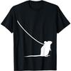 Muis aan een Leidsel Muizen Dier Wilde Dieren Schattig Grappig Huisdier T-shirt
